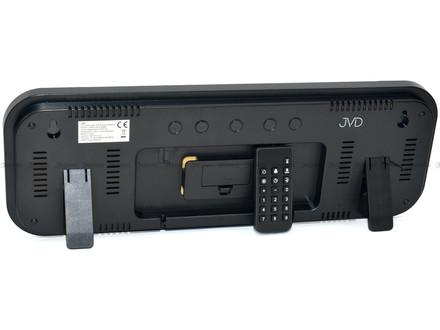 Duży Zegar cyfrowy z termometrem JVD DH9016.2 46x16 cm - Zielony - z pilotem