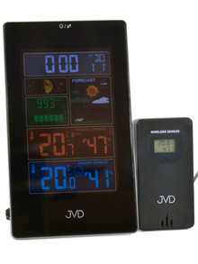 Stacja pogody, sterowana falą radiową JVD RB3389 - 11x18,5 cm
