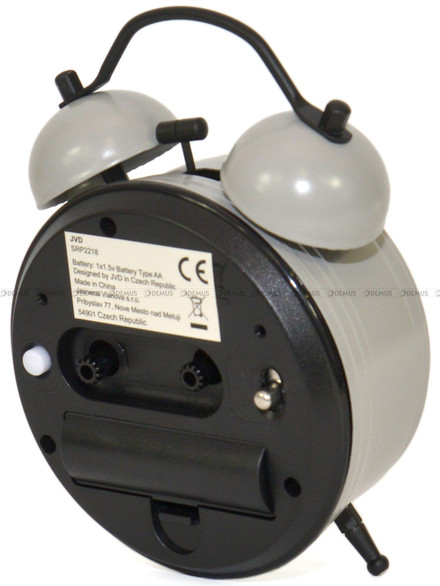 Budzik wskazówkowy JVD SRP2218.3 - 9,5x13 cm - dzwonienie mechaniczne