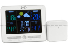 Stacja pogody, sterowana falą radiową JVD RB6685.1 - 14x11,5 cm