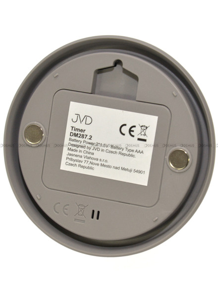 Minutnik z zegarem JVD DM287.2 - 9,5x9,5 cm