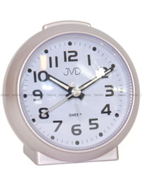 Budzik kwarcowy z płynącą wskazówką JVD SRP8514.3 - 7,5x8,5 cm