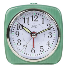 Budzik kwarcowy z płynącą wskazówką JVD SRP7503.2 - 7,5x7,5 cm