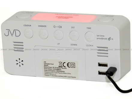 Cyfrowy Budzik sieciowy JVD SB2020.4 - 16,5x8 cm