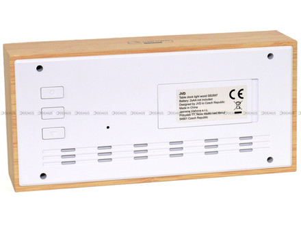 Budzik cyfrowy z termometrem i higrometrem JVD SB2897 - 20x9,5 cm