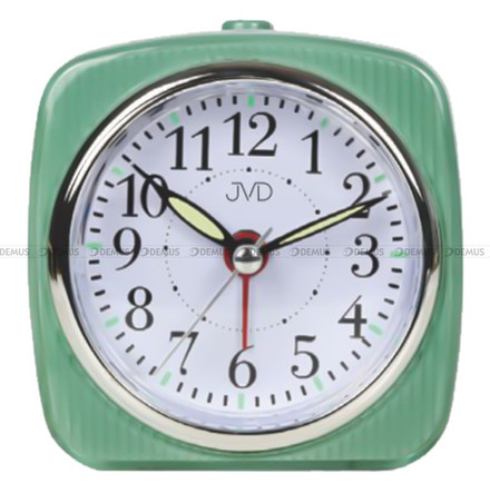 Budzik kwarcowy z płynącą wskazówką JVD SRP7503.2 - 7,5x7,5 cm