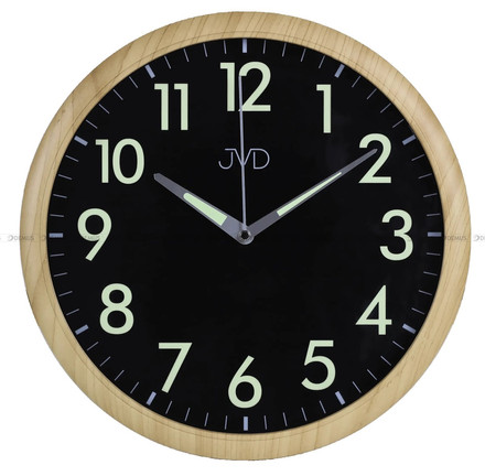 Zegar ścienny JVD HP301.2 - 30 cm - Fluorescencyjne indkesy i wskazówki