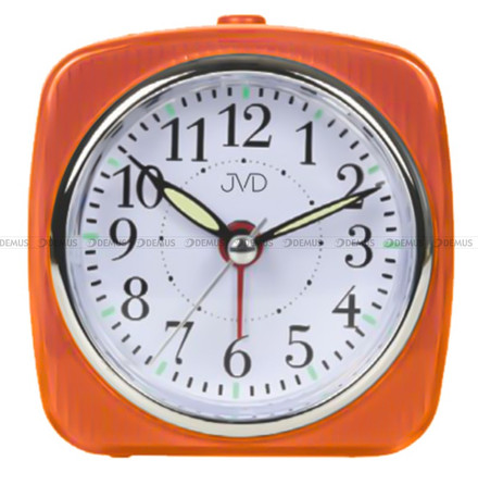 Budzik kwarcowy z płynącą wskazówką JVD SRP7503.4 - 7,5x7,5 cm