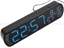 Budzik sieciowy cyfrowy z termometrem i higrometrem JVD SB5512.1 - 26,5x7 cm