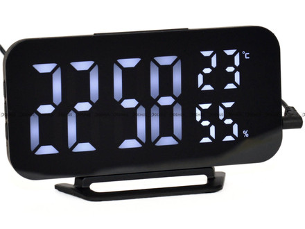 Budzik cyfrowy z termometrem JVD SB3725.3 - 16x9 cm