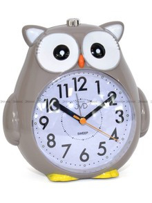 Budzik dziecięcy Sowa z dzwonieniem mechanicznym JVD SRP3001.2 - 13x13 cm