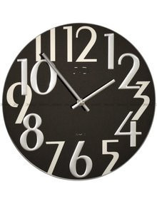 Zegar ścienny JVD HT101.2 szklany czarny