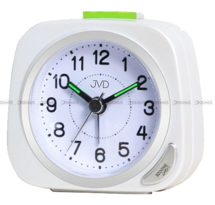 Budzik kwarcowy z płynącą wskazówką JVD SRP7202.1 - 7x6,5 cm