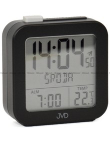 Budzik cyfrowy z termometrem, sterowany radiowo JVD RB9370.2 - 7,5x7,5 cm