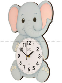 Duży Dziecięcy zegar ścienny słoń JVD HJ112 - 30x40 cm