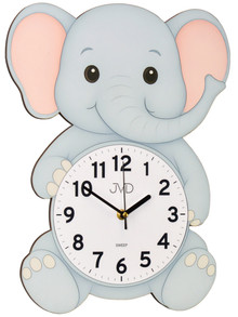 Duży Dziecięcy zegar ścienny słoń JVD HJ112 - 30x40 cm