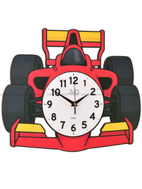 Duży Dziecięcy zegar ścienny wyścigówka JVD HJ116 - 40x34 cm