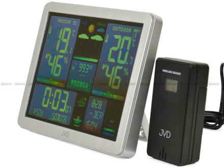 Stacja pogody, sterowana falą radiową JVD RB3568 - 17x14,5 cm