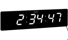 Zegar cyfrowy z dużym wyświetlaczem LED JVD DH4813.3 - 49,5x13,5 cm - Biały