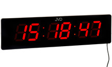 Zegar cyfrowy z dużym wyświetlaczem LED JVD DH4813.1 - 49,5x13,5 cm - Czerwony