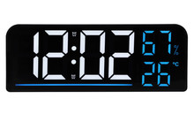 Sieciowy Budzik cyfrowy z termometrem i higrometrem JVD SB8027.1 - 24x9 cm