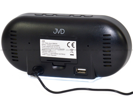 Sieciowy Budzik cyfrowy z termometrem JVD SB8035.2 - 18x8,5 cm