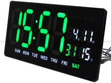 Duży Zegar cyfrowy z termometrem JVD DH3604.2 36x16 cm - Czerwony