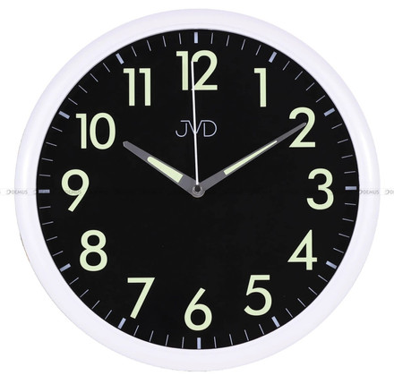 Zegar ścienny JVD HP301.1 - 30 cm - Fluorescencyjne indkesy i wskazówki