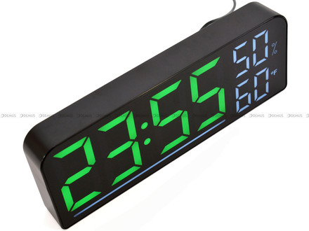 Sieciowy Budzik cyfrowy z termometrem i higrometrem JVD SB8027.2 - 24x9 cm