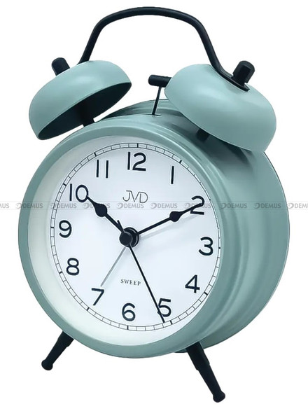 Budzik wskazówkowy JVD SRP2219.1 - 12,5x16,5 cm - dzwonienie mechaniczne