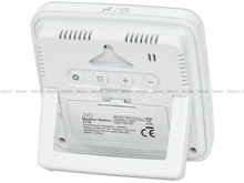 Termometr elektroniczny z higrometrem i zegarem JVD T776 - 9x9 cm