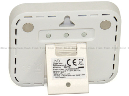 Budzik cyfrowy z termometrem JVD SB774.1 - 8x7 cm