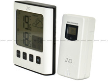 Budzik cyfrowy, sterowany falą radiową, z termometrem JVD RB777 - 11x10,5 cm