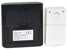 Budzik cyfrowy, sterowany falą radiową, z termometrem JVD RB777 - 11x10,5 cm