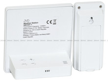 Budzik cyfrowy, sterowany falą radiową, ze stacją pogody JVD SB3347.1 - 9x9,5 cm