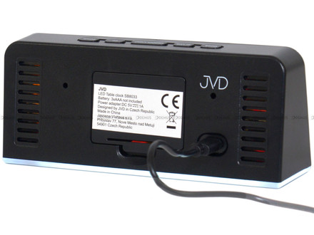 Sieciowy Budzik cyfrowy z termometrem JVD SB8033.4 - 16x6,5 cm