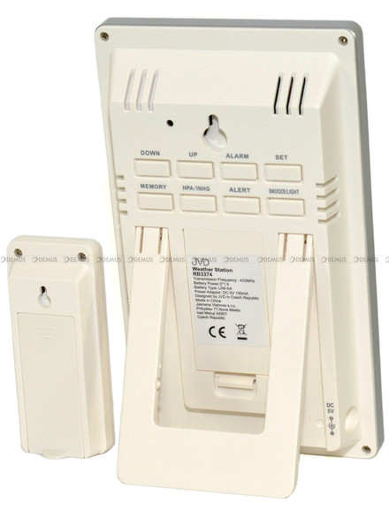 Stacja pogody, sterowana falą radiową JVD RB3374 - 11x18,5 cm