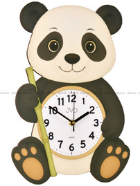Duży Dziecięcy zegar ścienny panda JVD HJ113 - 27x40 cm