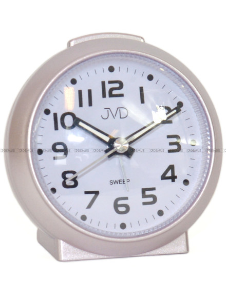 Budzik kwarcowy z płynącą wskazówką JVD SRP8514.3 - 7,5x8,5 cm