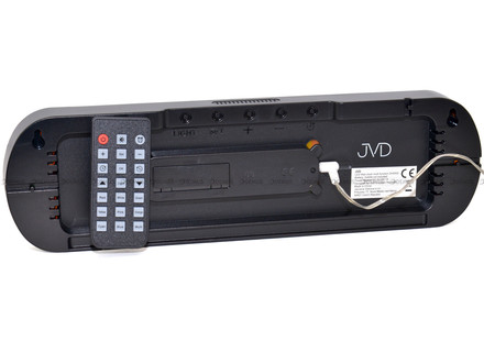 Duży Zegar cyfrowy z termometrem JVD DH5502.3 35x10 cm - Zielony - z pilotem