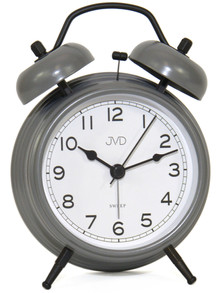 Budzik wskazówkowy JVD SRP2219.3 - 12,5x16,5 cm - dzwonienie mechaniczne