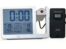 Stacja pogody, sterowana falą radiową i projektorem JVD RB3539 - 15,5x10,5 cm