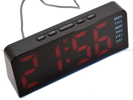 Sieciowy Budzik cyfrowy z termometrem JVD SB8033.4 - 16x6,5 cm