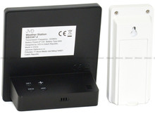 Budzik cyfrowy, sterowany falą radiową, ze stacją pogody JVD SB3347.2 - 9x9,5 cm