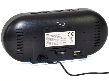 Sieciowy Budzik cyfrowy z termometrem JVD SB8035.4 - 18x8,5 cm