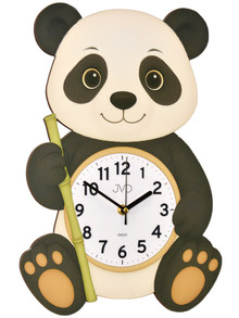 Duży Dziecięcy zegar ścienny panda JVD HJ113 - 27x40 cm