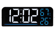 Sieciowy Budzik cyfrowy z termometrem i higrometrem JVD SB8027.1 - 24x9 cm