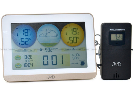 Stacja pogody, sterowana falą radiową JVD RB3409 - 16x11,5 cm