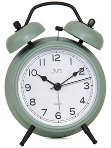 Budzik wskazówkowy JVD SRP2219.1 - 12,5x16,5 cm - dzwonienie mechaniczne
