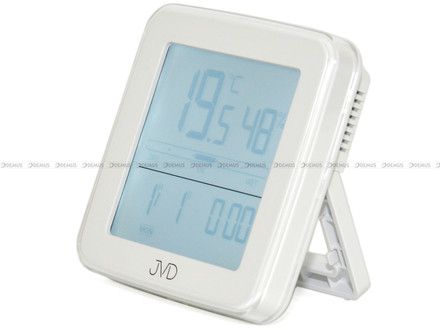 Termometr elektroniczny z higrometrem i zegarem JVD T776 - 9x9 cm